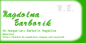 magdolna barborik business card